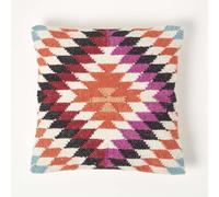 Homescapes Handwoven Kilim Cushion with Feather Filling - Orange