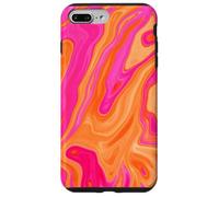 Pink & Orange Marble-like Preppy Liquid Swirl Trendy Pattern Case for iPhone 7 Plus/8 Plus
