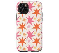 Pink Orange Starburst Funky Stars Pattern Case for iPhone 11 Pro