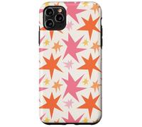 Pink Orange Starburst Funky Stars Pattern Case for iPhone 11 Pro Max