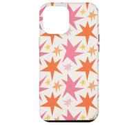 Pink Orange Starburst Funky Stars Pattern Case for iPhone 12 Pro Max