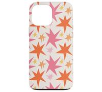 Pink Orange Starburst Funky Stars Pattern Case for iPhone 13 Pro Max