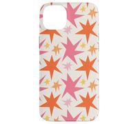 Pink Orange Starburst Funky Stars Pattern Case for iPhone 14 Plus