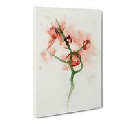 Pink Orchid Flower Abstract Art Canvas Print | Gallery Wrapped 30mm Frame Wall Art | 30x20 inches | Ready to Hang | Abstract Floral Picture | Living Room Bedroom Lounge Office