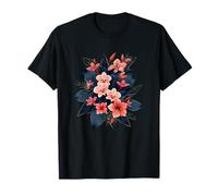 Pink Orchid Lily Bouquet Tropical Floral Aesthetic T-Shirt
