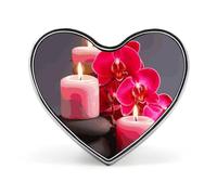 Pink Orchid Stone Red Candles Heart Shape Lapel Pin Personalized Pinback Button Badges Retro Punk Button Pin Kawaii Heart Badges for Men Women Clothes Bags Hats & Gift