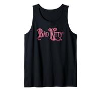Pink ornate lettering - Bad Kitty Tank Top