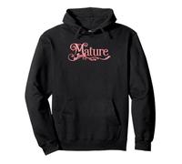 Pink ornate lettering - Mature Pullover Hoodie