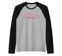 Pink ornate lettering - Mature Raglan Baseball Tee