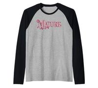 Pink ornate lettering - Mature Raglan Baseball Tee