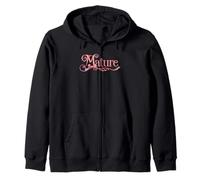 Pink ornate lettering - Mature Zip Hoodie