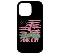 Pink Out American Football Support Case for iPhone 14 Pro Max