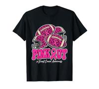 Pink Out Breast Cancer Awareness Football Graphic Design Value Graphic T-Shirt