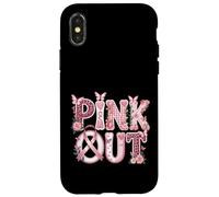 Pink Out Breast Cancer Awareness foral Case for iPhone X/XS