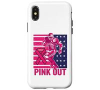 Pink Out Football Breast Cancer Tackle Breast Cancer Case for iPhone X/XS