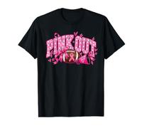 Pink Out Game Day Football Breast Cancer Awareness Value Graphic T-Shirt