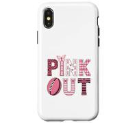 Pink Out Rugby Breast Cancer Awareness Ribbon Case for iPhone X/XS
