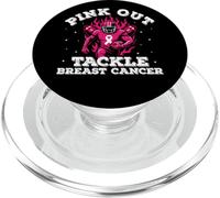 Pink Out Tackle Breast Cancer Awareness American Football PopSockets PopGrip for MagSafe