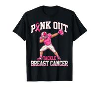 Pink Out Tackle Breast Cancer Awareness Football T-Shirt