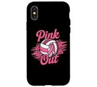 Pink Out Volleyball Breast Cancer Support Case for iPhone X/XS