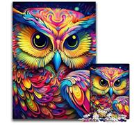 Pink Owl 1000 Piece Jigsaw Puzzle Difficult Puzzles for Adults for Teenagers, Family Game Night, Brain-Challenging Gift Idea 26X38CM/10.23x14.96inch