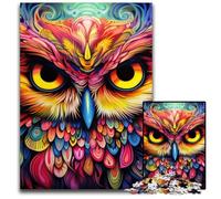 Pink Owl 1000 Piece Jigsaw Puzzle Impossible Jigsaw Puzzles for Adults Ideal for Teenagers & Collectors, Travel Gift, Family Activity 50x75CM/19.68x29.52inch