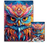 Pink Owl 1000 Piece Jigsaw Puzzle Impossible Jigsaw Puzzles for Adults Ideal for Teenagers & Collectors, Travel Gift, Family Activity 50x75CM/19.68x29.52inch