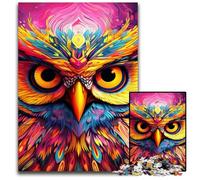 Pink Owl 1000-Piece Jigsaw Puzzle Wooden Jigsaw Puzzles for Adults Challenging Brain Teaser - Relaxing Toy for Teenagers 50x75CM/19.68x29.52inch