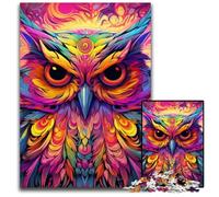 Pink Owl 1000 Piece Jigsaw Puzzles for Adults Difficult Puzzles for Adults Ideal And Home Decor 50x75CM/19.68x29.52inch