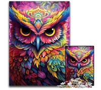 Pink Owl 1000Pc Adults Jigsaw Puzzle cardboard Jigsaw Perfect Home Or Office Decor, Ideal 26X38CM/10.23x14.96inch