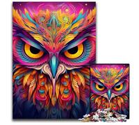 Pink Owl Adult Jigsaw Puzzles 1000 Pieces Wooden Puzzles Brain Teaser Game for Teenagers, Perfect 50x75CM/19.68x29.52inch
