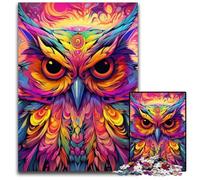 Pink Owl Jigsaw Puzzles 1000 Pieces for Adults cardboard Jigsaw Puzzles for Home Decor & Holiday Fun 26X38CM/10.23x14.96inch