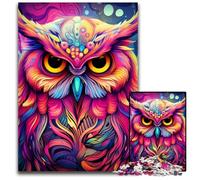 Pink Owl JigsawPuzzle 1000 Pieces for Adults Puzzles for Adults DIY Home Decor Gift, Brain Teaser Game 26X38CM/10.23x14.96inch