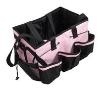 Pink Oxford Cloth Cleaning Caddy Bag with Handle and Shoulder Strap