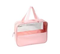 Pink Pack Travel Wash Bags for Women Girls Small Cosmetic Bags with Zipper Portable Wash Bag Make Up Bag for Travelling Makeup Organizer and Small (Red, One Size)