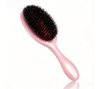 Pink Paddle Hair Extension Brush, Anti Static Ceramic Brush, Soft Boar Bristle Air Cushion Hair Brush for Women Wet Dry Use for Curly Straight Thick Hair