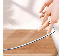 Pink Palm 1.5mm Thickened Clear Plastic Table Protector, 63x143in Rectangle Waterproof Office Desktop Mat Cover, Wood Furniture Non Slip Countertop Protection Pad,Easy Cleaning
