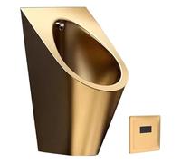 Pink Palm 304 Stainless Steel Urinal Intelligent Flushing Wall Mounted Men's Bathroom Urinal, Intelligent Induction Design, Bar Urinals, Commercial Urinal, Urinals for Men Bathroom(Gold)