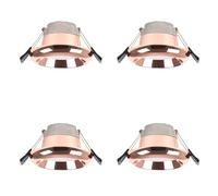 Pink Palm 4 Pack Led Recessed Ceiling Light, 3.5 Inch 3CCT Downlight Metal Lighting Fixture, Dimmable, 3000K/4000K/6000K Adjustable, Rose Gold Baffle Trim,led can Lights