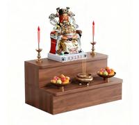 Pink Palm Buddhist Shrine & Altar Set Kit, Spiritual Prayer Altar Table, Personal Prayer Desk for Incense & Worship(100x34x30cm/39.3x13.3x11.8cm)