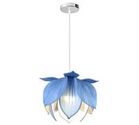 Pink Palm Fabric Pendant Lighting Vintage Oriental Lotus Ceiling Pendant Light with 6 Colors,4 Sizes, Hanging Ceiling Lighting Fixture for Kitchen Island Dining Room Living Room Sideway Shops