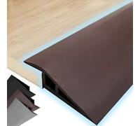 Pink Palm Floor Mats Edge Reducer 40in PVC Flooring Transition Strip Carpet to Tile Joining Strip, Flexible Edging Trim Height Less Than 20mm(Brown,2m-6.5ft)