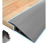 Pink Palm Floor Mats Edge Reducer 40in PVC Flooring Transition Strip Carpet to Tile Joining Strip, Flexible Edging Trim Height Less Than 20mm(Grey,4m-13ft)