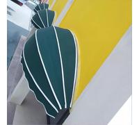 Pink Palm Front Door Canopy Shade Cover,Home Dome Style Window Awning,Hemispherical Rain Canopy,Manual Retractable Patio Awning,UV Protection Shelter,with Galvanized Frame (Green,Diameter:70cm)