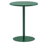 Pink Palm Metal Cocktail Bistro Table, Indoor/Outdoor Restaurant Pub End Side Table, Round Sofa Coffee Table for Living Room, Balcony, Patio, More Colors (Color : Light Green, Size : Dia 48 x H 56cm)