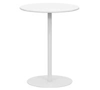 Pink Palm Metal Cocktail Bistro Table, Indoor/Outdoor Restaurant Pub End Side Table, Round Sofa Coffee Table for Living Room, Balcony, Patio, More Colors (Color : White, Size : Dia 40.5 x H 72cm)