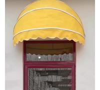 Pink Palm Patio Front Door Canopy,Manual Retractable Door Canopy Cover,UV Resistant Dome Style Window Awning,Collapsible Waterproof Material,Outdoor Rain Awning,with Fittings (Yellow,Diameter:80cm)