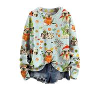 Pink Palm Puff Hoodie Womens Fleece Jackets Full Zip Christmas Jumpers for Women Plus Size Long Sleeve Knit Sweater Fashion Christmas Artistic Print Sweatshirts Casual Crewneck