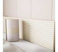 Pink Palm Stick on Headboard Panels, Anti Collision Wall Padding, Padded Self Adhesive Foam Panels for Single & Double Bed Size Bedroom/Living Room, Peel and Stick(Beige,50 cm x 2 m 4pcs)