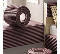 Pink Palm Stick on Headboard Panels, Anti Collision Wall Padding, Padded Self Adhesive Foam Panels for Single & Double Bed Size Bedroom/Living Room, Peel and Stick(Brown,20 cm x 2 m 5pcs)